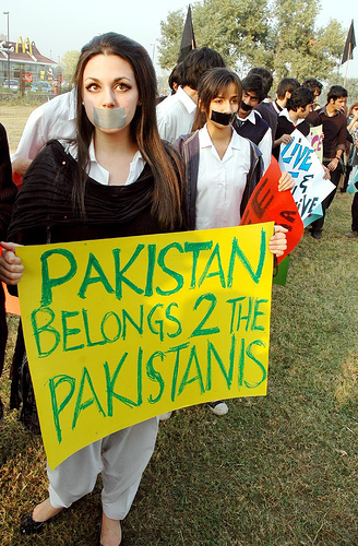 Protesting against Human Rights Violation in Pakistan