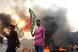 Attack on PTV building in Islamabad by PTI and PAT workers.